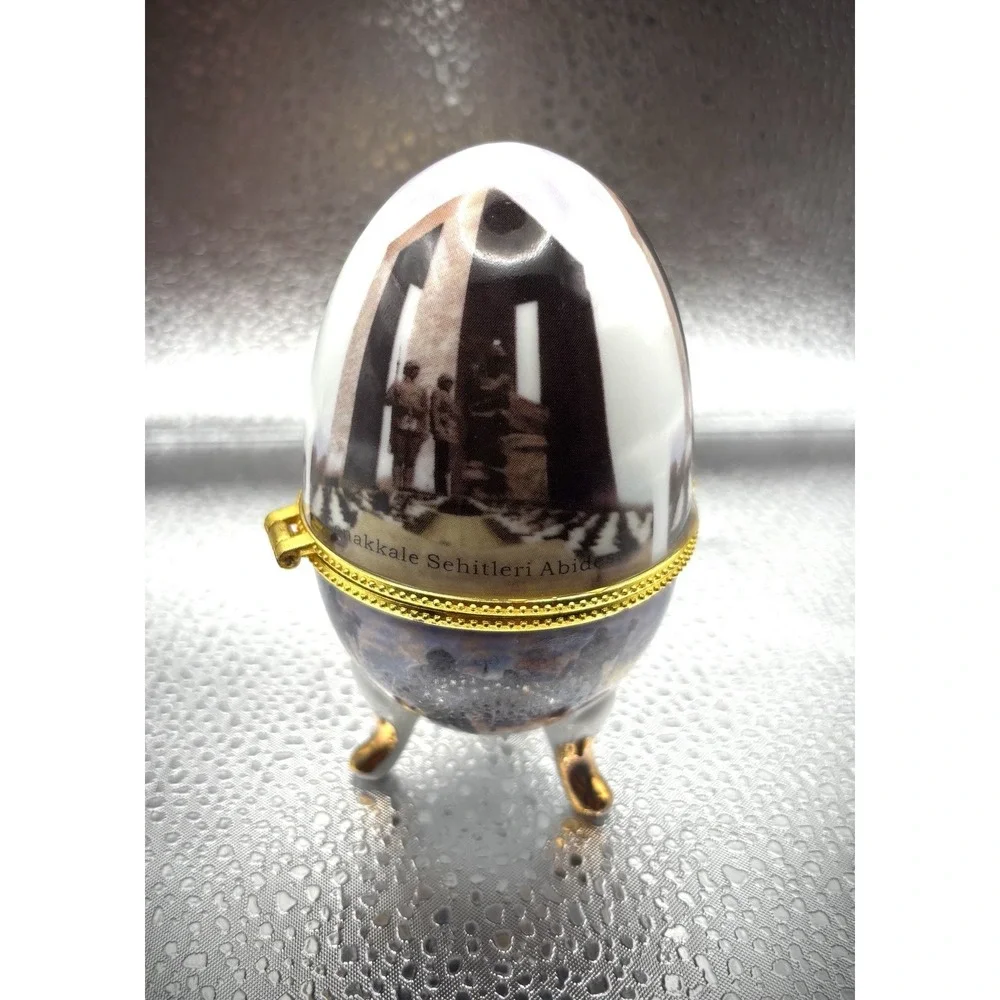 Vintage Karaduman Turkish Porcelain Hinged Egg Box – Çanakkale Martyrs' Memorial